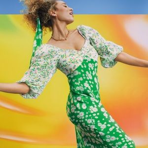 Rixo Daisy Long Sleeve Swing Dress